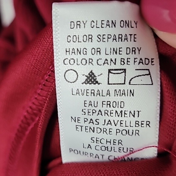 Altar'd State Ruby Red Long Sleeve Dress w elasticized waist & wrists Size small - Picture 11 of 11